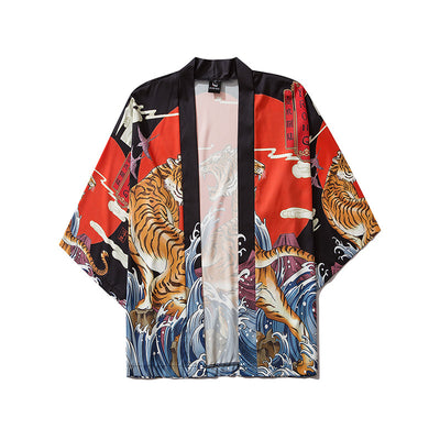 Kimono Ukiyo-e Estampado Tigre - Bata Tradicional Japonesa - Image 10