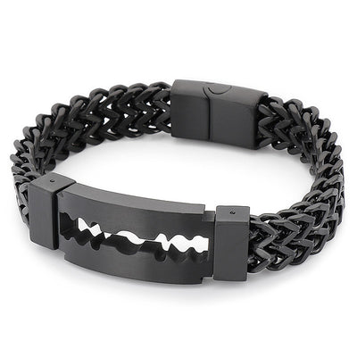 Pulsera de Acero Titanio Electrochapado para Hombre - Diseño Personalidad Creativa - Image 9
