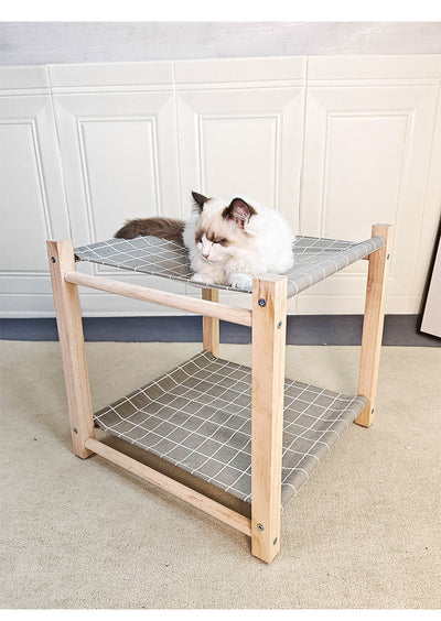 Cama Hamaca Doble para Gatos - Estructura de Madera Maciza con Niveles Separables - Image 13