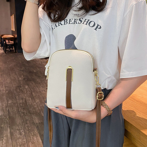 Bolso Bandolera Estampado Lychee Gran Capacidad Hombro Único