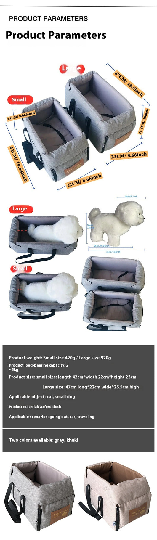 Bolsas Portátiles Plegables para Mascotas en Viajes - Image 12