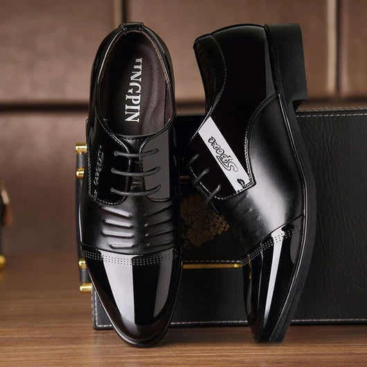 Zapatos Casuales de Novio para Otoño con Aumento de Altura en Negro - Image 4