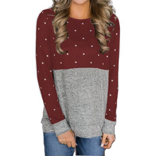Top Casual de Manga Larga Tallas Grandes con Diseño Color Block - Image 13