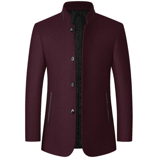Saco de Lana Zhongshan Ejecutivo para Hombre con Cuello Mao - Image 4