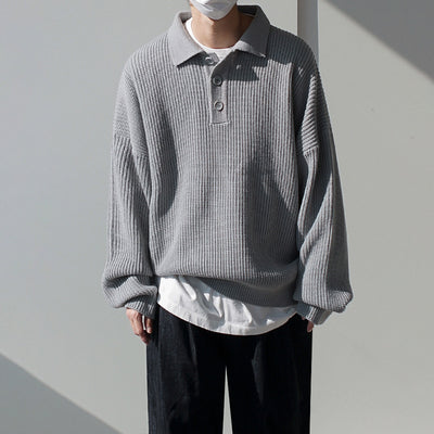 Polo Tejido Hombre Estilo Coreano Oversize - Image 10