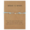 Adjustable Bracelet Paper Card Five Pointed Star Braid Azul Five pointed star
