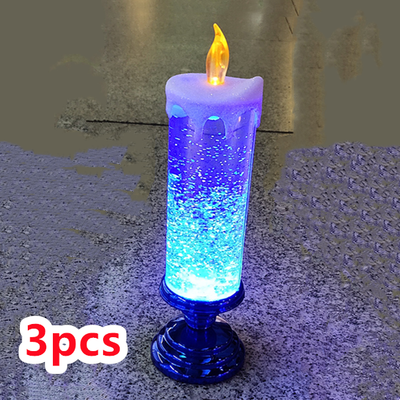Vela LED Recargable con Cambio de Color y Brillo Glitter - Decoración Resistente al Agua - Image 12