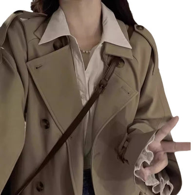 Gabardina Clásica Británica para Mujer - Abrigo Midi Primavera Otoño - Image 11