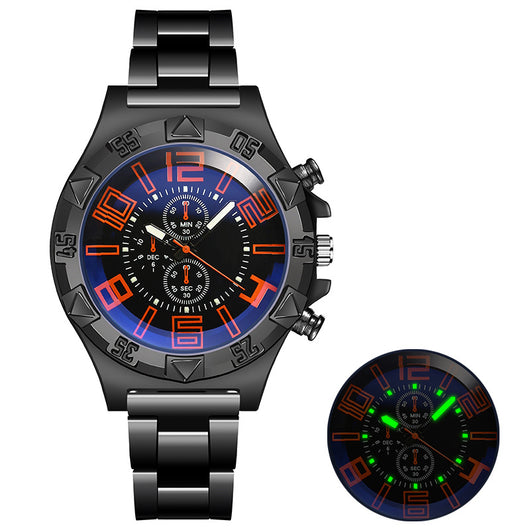 Reloj Acero Azul Luminoso con Correa de Acero - Image 12