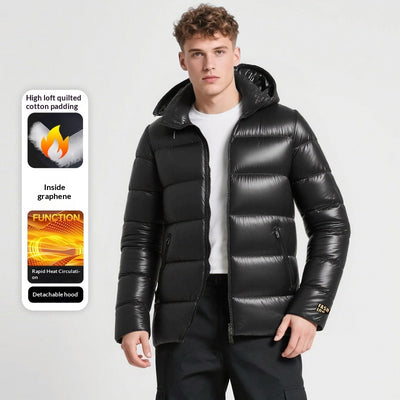Abrigo de Invierno Acolchado e Impermeable para Hombre - Image 3