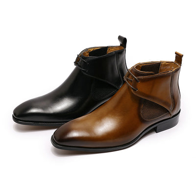 Botas Martin Altas de Cuero Transpirable Estilo Británico para Hombre - Image 5