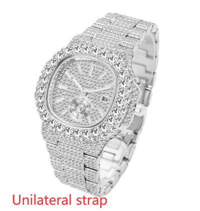 Reloj de Negocios Dorado para Hombre con Diamantes, Esfera Luminosa y Resistencia al Agua - Image 15