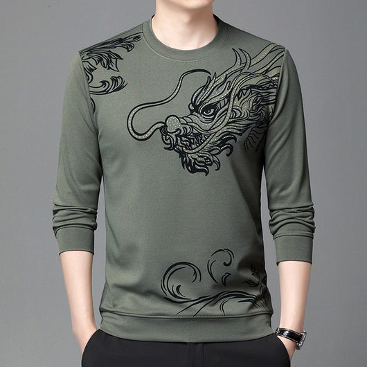 Playera Casual de Cuello Redondo con Textura Flocking para Hombre - Image 9