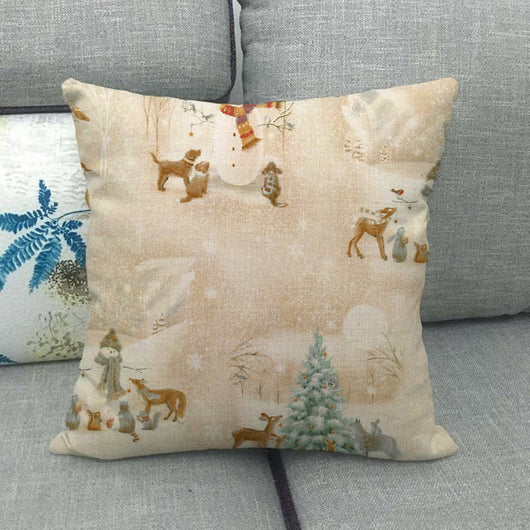 Funda de Almohada de Lino Colección Año Nuevo Navidad - Image 14