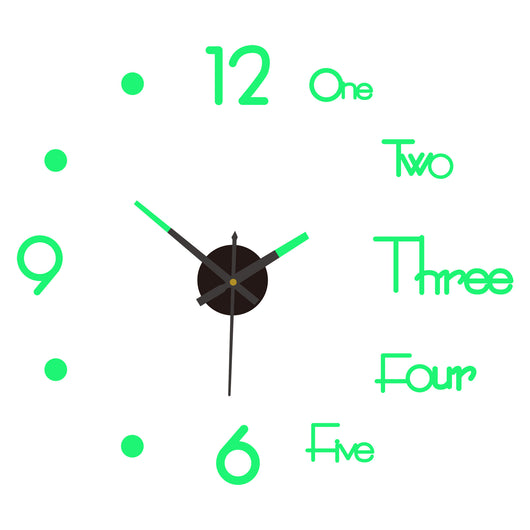 Reloj de Pared Digital Silencioso Nórdico - Adhesivo Decorativo Acrílico - Image 19