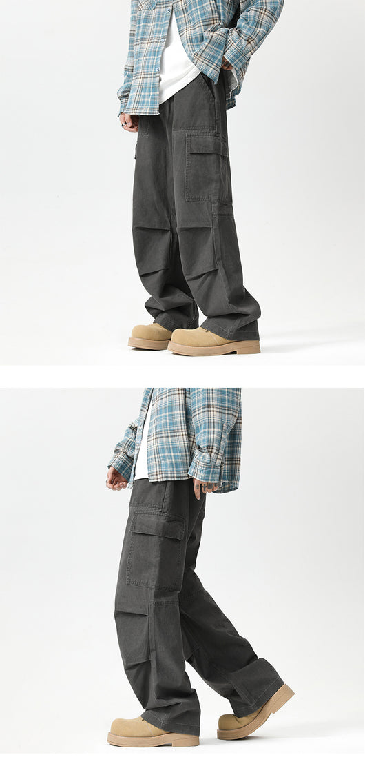 Overol Vaquero Desgastado Estilo Retro Americano para Hombre - Image 8