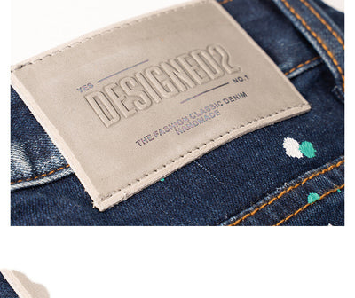 Jeans para Hombre con Efecto Spray Paint y Lavado Tinta Artística - Image 15