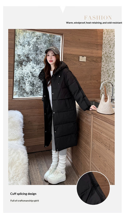 Abrigo Largo de Algodón para Mujer con Capucha - Diseño Relajado y Versátil - Image 18