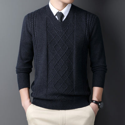 Suéter Casual para Hombre con Cuello Tipo Polo - Pullover de Punto - Image 3