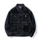 Chaqueta Denim Vintage con Paneles Texturizados para Hombre