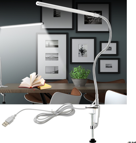 Lámpara LED de Escritorio con Brazo Extensible y Clip de Sujeción - Image 4