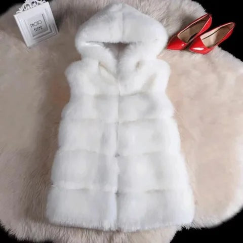 Chaleco de Lana Gruesa Estilo Visón Imitado - Conjunto Coordinado - Image 10
