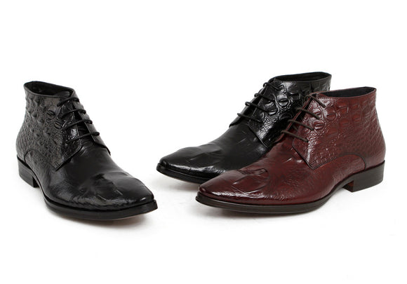 Botas Doc Martens Altas de Piel de Cocodrilo para Hombre