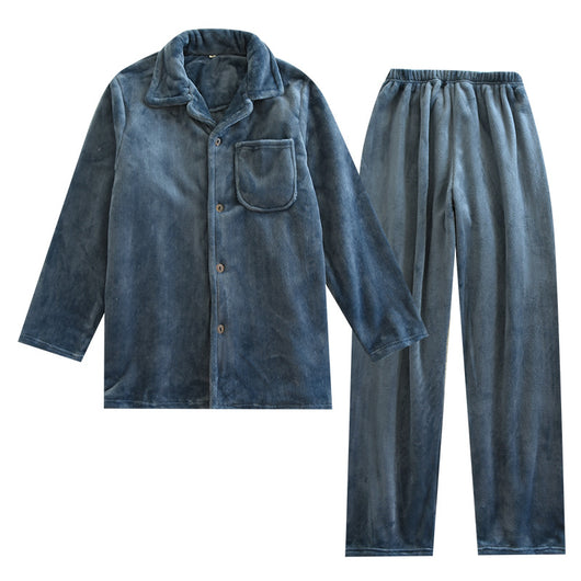 Conjunto de Pijama Polar Coral para Hombre - Comodidad Hogar - Image 5