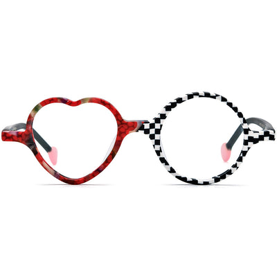 Gafas de Corazón Multicolor con Lentes Esmeriladas para Mujer - Image 4
