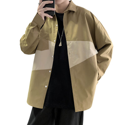 Chaqueta Casual Hombre Manga Larga con Costuras Sueltas - Image 5