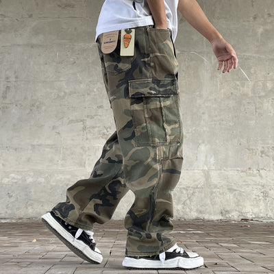 Pantalones de Trabajo Camuflaje Holgados Estilo Urbano Retro Americano - Image 12