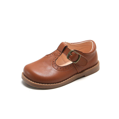 Zapatos de Cuero Estilo Británico para Niñas con Suela Blanda y Velcro - Image 11
