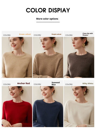 Suéter de Cachemir Puro para Mujer - Cuello Redondo - Image 20