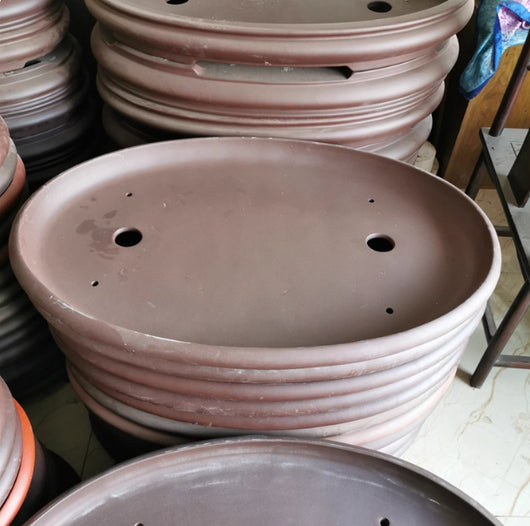 Maceta Ovalada Artesanal Estilo Antiguo para Plantas y Flores