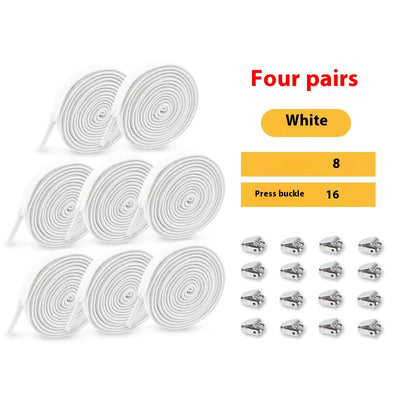 Cordones Elásticos sin Nudo - Zapatos Blancos Unisex con Cierre Ajustable - Image 9