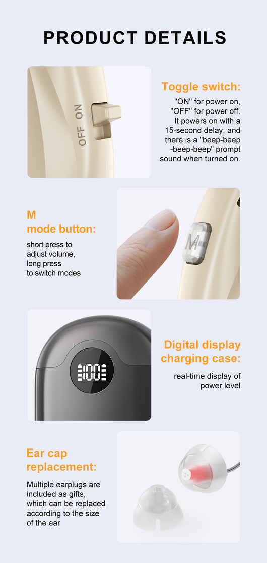 Audífono Recargable Detrás de la Oreja con 16 Canales - Image 16