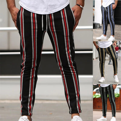 Pantalones Deportivos Slim-fit a Rayas Multicolor - Image 10