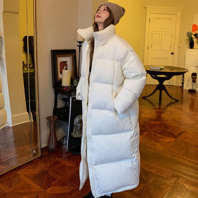 Abrigo Acolchado de Algodón para Invierno - Chaqueta Térmica Versátil Largo Medio - Image 3