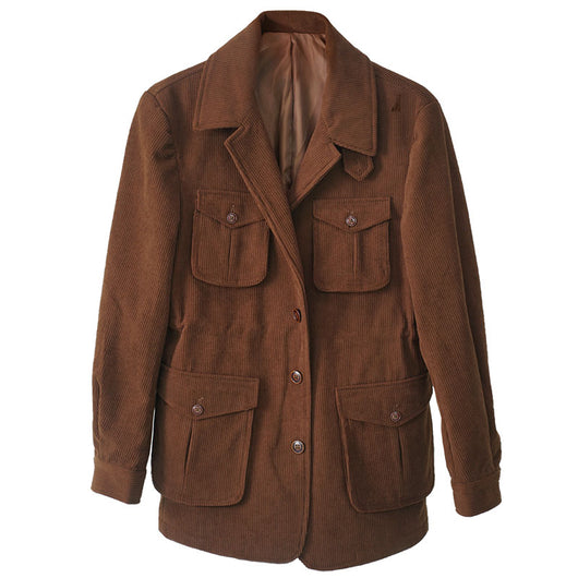Chaqueta de Pana para Hombre Gruesa Ajustada Casual - Image 9