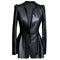 Chaqueta de Cuero Corta para Mujer