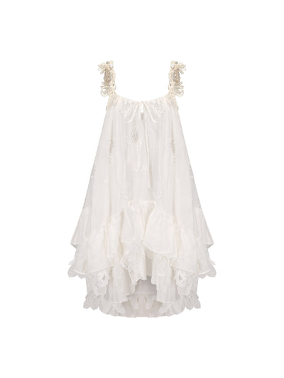 Vestido Corto Limón con Bordado y Tirantes Finos - Image 7
