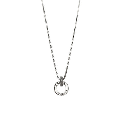 Anillo y Collar de Plata 925 con Letra Inglesa para Mujer - Image 3