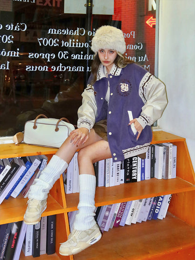 Uniforme de Béisbol Retro Americano Púrpura para Mujer - Image 3