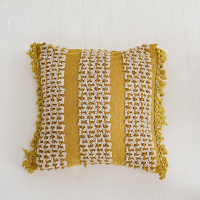 Funda de Cojín Bohemio Bordado a Mano con Terciopelo y Detalles Étnicos - Image 5