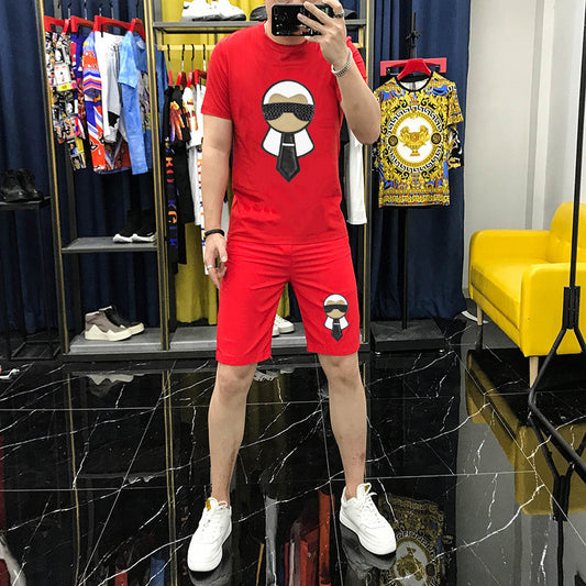 Conjunto de Camiseta y Shorts Estilo Europeo Street Fashion