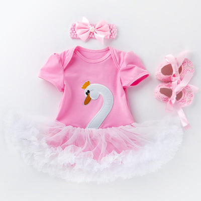 Conjunto de 3 Piezas para Bebé: Vestido, Zapatos y Accesorios para el Cabello - Image 5