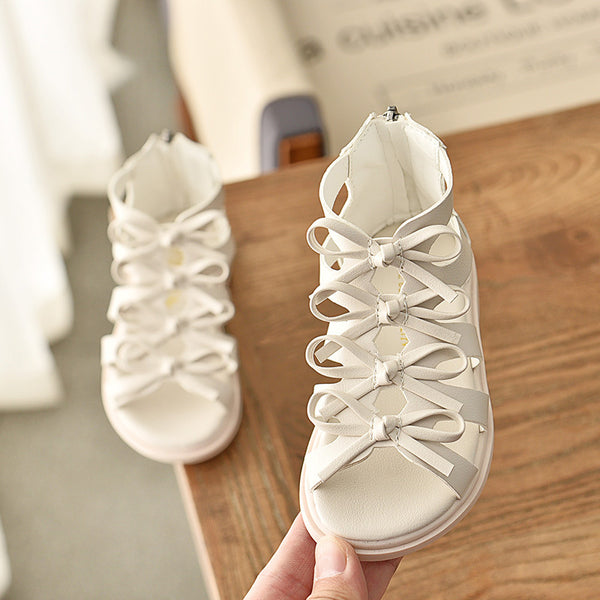 Sandalias Romanas Princesa Huecas para Niñas - Calzado Suave y Cómodo