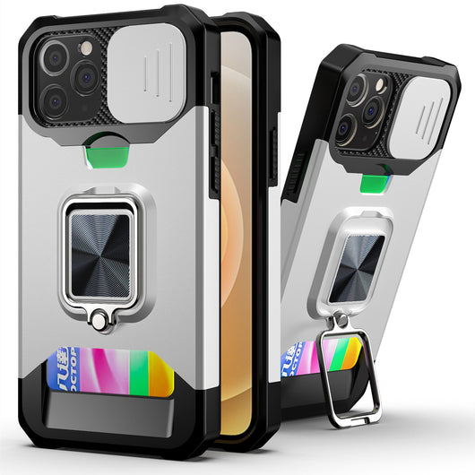 Funda Protectora con Soporte Magnético y Anillo para Tarjeta - Image 2