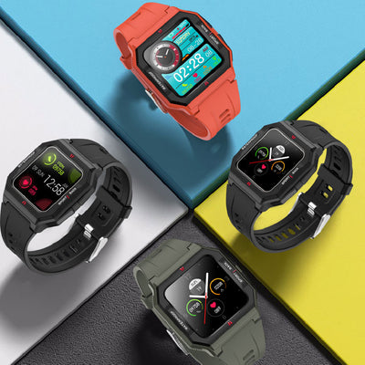 Reloj Inteligente Deportivo con Monitor Cardíaco, Presión Arterial y Sueño IP68