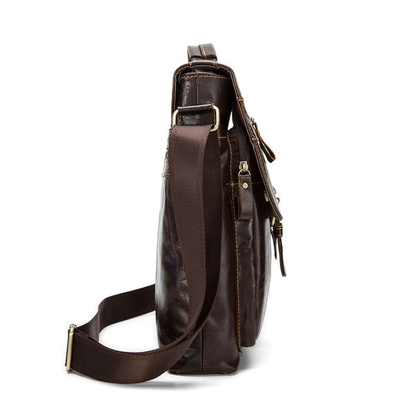Bolso Bandolera de Cuero Baotou Retro con Solapa Clamshell